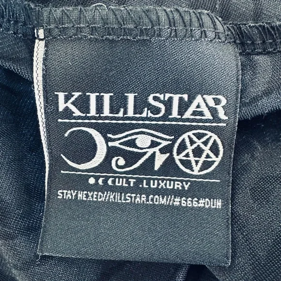 Killstar Genesis Lace Up Black Velvet Burnout Gothic Maxi Skirt - Picture 8 of 13